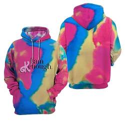 MRRTIME I am Kenough Hoodie Enough Tie Dye Long Sleeve Pullover with Hood for Men and Women Am Printed Streetwear Sweatshirt Gift K Pull Over Gift for Men and Women von MRRTIME