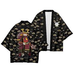 MRRTIME Woman's Japan Happi Kimono Haori Jacket 3/4 Sleeve Transition Jacket Coats Baigui Night Journey Ukiyoe Painting Cos Surrounding Feather Weaving Cloak Kimono 3D Digital Printing von MRRTIME