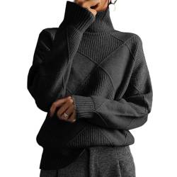 MRTURK Womens Trendy Sweaters Pullover Turtleneck Oversized Long Sleeve Sweater Tops (02,S) von MRTURK