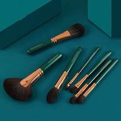 7-teiliges professionelles Make-Pinsel-Set Make-up-Pinsel-Haar-Grün-Make-up-Pinsel-Werkzeug-Kit Kosmetische Bürsten ( Color : A , Size : 7pcs ) von MRXFN