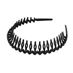 Haarnadel Anti-Rutsch-Zahn-Haarband Press Hair Bangs Broken Hair Stirnband Schwarz Braun Face Wash Haarschmuck Sjc273 (Color : Nero, Size : Taille unique) von MRXFN