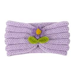 Haarnadel Blume 21 Stirnband Kinder Farbe Wolle und Winter for warmes Stirnband Solid Herbst Haarband Top Haarband Sjc296 (Color : T, Size : Taille unique) von MRXFN