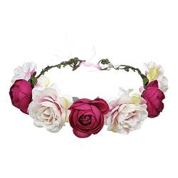 Haarnadel Creative Simulation Rose Garland Seaside Vacation Photo Girlande Hairband Headwear RWk822 (Color : E, Size : Taille unique) von MRXFN