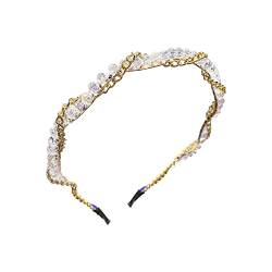 Haarnadel Frauen angekettet Stirnband Mode Gold Metall dünne Stirnbänder for Frauen Mädchen Schönheit Silber Stirnbänder Haarbänder Haarschmuck UPd609 (Color : XS, Size : Taille unique) von MRXFN