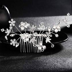 Haarnadel Haarspangen Haarspangen for Frauen Hochzeit Kristallperlen Haarkämme Braut Haarspangen Zubehör Schmuck Handgemachte Frauen Kopfschmuck Kopfbedeckungen for die Braut von MRXFN