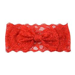 Haarnadel Kind-Mädchen-Baby-Stirnband-Kleinkind-Spitze-Bogen-Blumen-Haarband-Zusätze UPd615 (Color : Red, Size : Taille unique) von MRXFN