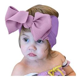 Haarnadel Stirnband 1 STÜCK Kopfbedeckung Infant Mädchen Haarband Bowknot Kleinkind Stretch Zubehör (Color : Purple, Size : Taille unique) von MRXFN