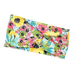 Haarnadel Stirnband Floral Bandeau Hair Slip Boho for Damen Sommer Bands Print Non Sweat Hair Care QnS851 (Color : A, Size : Taille unique) von MRXFN