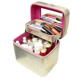 Kosmetiktasche Make-up-Koffer mit großer Kapazität, professioneller Make-up-Organizer, Kosmetiktasche, tragbarer Beauty-Pinsel-Aufbewahrungskoffer von MRXFN
