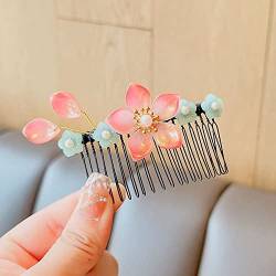 MRXFN Haarnadel Kinder Haarnadel im chinesischen Stil Haarkamm Blume Perle Haar Stick Pin dekorative Haarspangen im chinesischen Stil alte Kopfbedeckung (Size : F) von MRXFN