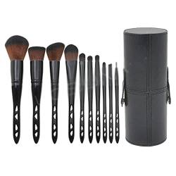 Make-up Pinsel 10-teiliges poröses Make-up-Pinsel-Set, schwarz gefasste Augen-Make-up-Tools von MRXFN