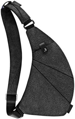 MRang Herren Taschen Taschenbeutel, Riemen an der linken Schulter, schwarz, L von MRang