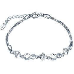 MŚ 1997 MENNICA ŚWIDNICKA Silber 925 Damen Armband Unendlich mit Ästhetischem Design - Armband für Frauen und Mädchen - Armband Damen Perfektes Geschenke für Frauen von MŚ 1997 MENNICA ŚWIDNICKA