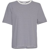 MSCH COPENHAGEN T-Shirt, Baumwolle, Streifen, für Damen, weiß, L/XL von MSCH COPENHAGEN