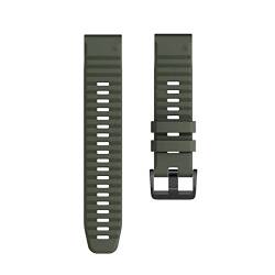 MSEURO 26mm 22mm Bandsoft Silikongurt kompatibel for Fenix 6/6 Pro/5/5 Plus Smartwatch -Zubehör kompatibel for Garmin -kompatibel for Fenix 6x/ 6x Pro/5x/3 (Color : Army Green, Size : 22mm-Fenix 6 6 von MSEURO