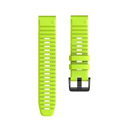 MSEURO 26mm 22mm Bandsoft Silikongurt kompatibel for Fenix 6/6 Pro/5/5 Plus Smartwatch -Zubehör kompatibel for Garmin -kompatibel for Fenix 6x/ 6x Pro/5x/3 (Color : Green, Size : 22mm-Fenix 6 6Pro) von MSEURO