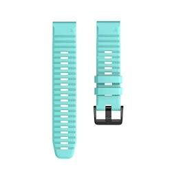 MSEURO 26mm 22mm Bandsoft Silikongurt kompatibel for Fenix 6/6 Pro/5/5 Plus Smartwatch -Zubehör kompatibel for Garmin -kompatibel for Fenix 6x/ 6x Pro/5x/3 (Color : Mint, Size : 26mm-Fenix 6X 6X Pro von MSEURO