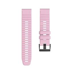 MSEURO 26mm 22mm Bandsoft Silikongurt kompatibel for Fenix 6/6 Pro/5/5 Plus Smartwatch -Zubehör kompatibel for Garmin -kompatibel for Fenix 6x/ 6x Pro/5x/3 (Color : Pink, Size : 22mm-Fenix 6 6Pro) von MSEURO