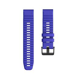 MSEURO 26mm 22mm Bandsoft Silikongurt kompatibel for Fenix 6/6 Pro/5/5 Plus Smartwatch -Zubehör kompatibel for Garmin -kompatibel for Fenix 6x/ 6x Pro/5x/3 (Color : Royal Blue, Size : 22mm-Fenix 6 6 von MSEURO