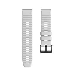 MSEURO 26mm 22mm Bandsoft Silikongurt kompatibel for Fenix 6/6 Pro/5/5 Plus Smartwatch -Zubehör kompatibel for Garmin -kompatibel for Fenix 6x/ 6x Pro/5x/3 (Color : Wit, Size : 22mm-Fenix 6 6Pro) von MSEURO