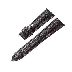 MSEURO Alligator Uhrengurt echte Leder -Uhren -Bänder for Männer for Frauen Uhr Accessoires 12-24 mm (nicht inklusive Schnalle) (Color : Deep Brown, Size : 22mm) von MSEURO