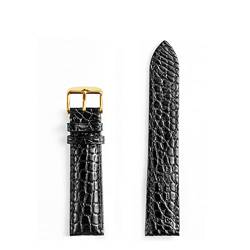 MSEURO Doppelseitiger Krokodil-Uhrengurt for Männer/Frauen Krokodil Uhrengurte Leder klassisches Design Watchbänder Pefect Männer Geschenk (Color : B gold pink, Size : 20mm) von MSEURO