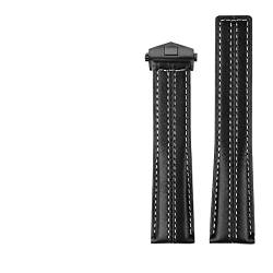 MSEURO Gummi -Armband Uhrengurtbogenmundgurt 22 mm Männer Armband kompatibel for SCHILD Kompatibel for Heuer kompatibel for Konzept, die for F1Racing kompatibel ist (Color : Black black, Size : 22mm von MSEURO