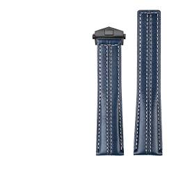 MSEURO Gummi -Armband Uhrengurtbogenmundgurt 22 mm Männer Armband kompatibel for SCHILD Kompatibel for Heuer kompatibel for Konzept, die for F1Racing kompatibel ist (Color : Blue black, Size : 22mm von MSEURO