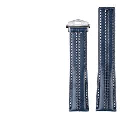 MSEURO Gummi -Armband Uhrengurtbogenmundgurt 22 mm Männer Armband kompatibel for SCHILD Kompatibel for Heuer kompatibel for Konzept, die for F1Racing kompatibel ist (Color : Blue silver, Size : 22mm von MSEURO