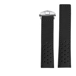 MSEURO Gummi -Armband Uhrengurtbogenmundgurt 22 mm Männer Armband kompatibel for SCHILD Kompatibel for Heuer kompatibel for Konzept, die for F1Racing kompatibel ist (Color : Frosting black BK, Size von MSEURO
