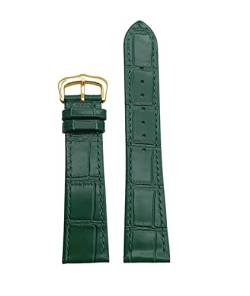 MSEURO Professionelles Uhrenband Echtes Leder Uhrengurt Krokodil Muster16mm/ 20 mm Armband Männer/LAD kompatibel for Cartier kompatibel for Tank Solo W6700255 (Color : Blue golden buckle, Size : 17 von MSEURO