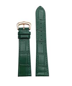 MSEURO Professionelles Uhrenband Echtes Leder Uhrengurt Krokodil Muster16mm/ 20 mm Armband Männer/LAD kompatibel for Cartier kompatibel for Tank Solo W6700255 (Color : Blue rose buckle, Size : 17.5 von MSEURO