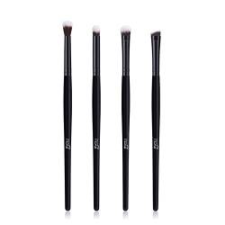 MSQ 4 Stück Augenpinsel Pinselset Makeup Lidschatten Pinselset Makeup Blender Pinsel Augen Pinselsets Blending Brush Augenpinsel Set Make up Pinsel Set Lidschattenpinsel schwarz von MSQ