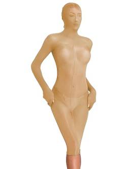 MSemis Damen Öl Glänzend Bodystockings Sexy Minikleid Sheer Nylon Elastische Transparent Strumpfhosen Kleider Dessous Negligee Nackt Einheitsgröße von MSemis