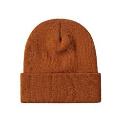 Strickmütze caramel braun, Beanie, Unisex, geeignet für Männer und Frauen, warm im Herbst und Winter, Mütze, Wintermütze, Laufmütze von MSpace