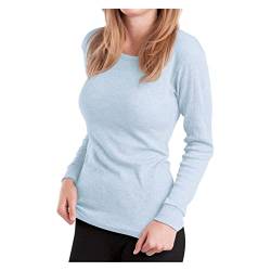 MT Damen Ski- & Thermohemd - Winter Unterwäsche Langarm weiche Innenseite - Ice Blue XL von MT