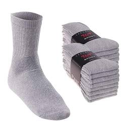 MT Damen und Herren Sport- und Freizeitsocken (16 Paar) Tennissocken - Sportgrau 43-46 von MT