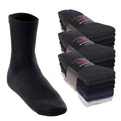 MT Damen und Herren Sport- und Freizeitsocken (24 Paar) Tennissocken - 4-Farb-Mix 43-46 von MT