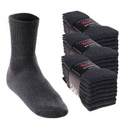 MT Damen und Herren Sport- und Freizeitsocken (24 Paar) Tennissocken - Anthrazit 43-46 von MT