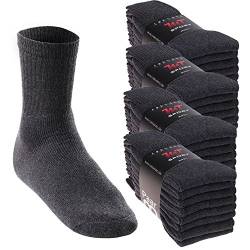 MT Damen und Herren Sport- und Freizeitsocken (32 Paar) Tennissocken - Anthrazit 43-46 von MT