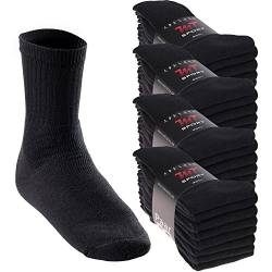 MT Damen und Herren Sport- und Freizeitsocken (32 Paar) Tennissocken - Schwarz 39-42 von MT