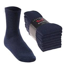 MT Damen und Herren Sport- und Freizeitsocken (8 Paar) Tennissocken - Jeansblau 47-50 von MT