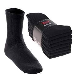 MT Damen und Herren Sport- und Freizeitsocken (8 Paar) Tennissocken - Schwarz 39-42 von MT