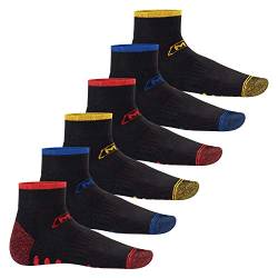 MT Herren Arbeits- und Freizeitsocken (6 Paar) Robuste Work Kurzschaft Socken - Schwarz 43-46 von MT