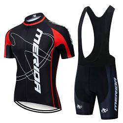 MTBHW Herren Radtrikot Set Fahrrad Trikot Kurzarm und Radhose mit Sitzpolster Radsport Anzüge von MTBHW