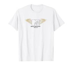 MTV Center Logo Outline Wings T-Shirt von MTV