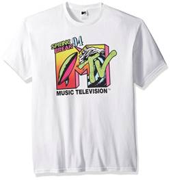 MTV Herren Springbreak 94 Logo T-Shirt, Weiß, X-Groß von MTV