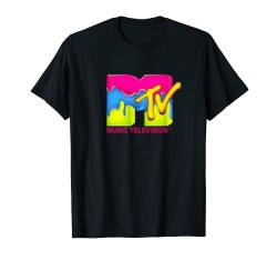 MTV Neon Paint Drip Retro Logo T-Shirt von MTV