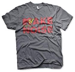 MTV Offizielles Lizenzprodukt Make Noise Herren T-Shirt (Dunkel-Heather), XX-Large von MTV