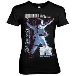 MTV Offizielles Lizenzprodukt Moon Man Damen T-Shirt (Schwarz), XXL von MTV